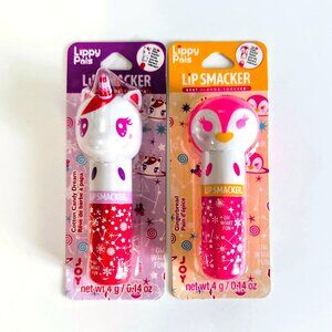 LIP SMACKER Holiday Unicorn and Penguin Lippy Pal Lip Balm NWT